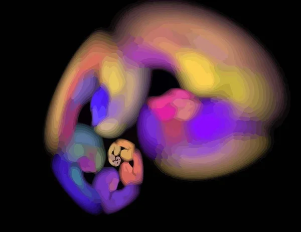 Image d'une fracture numérique sur couleur noire — Photo