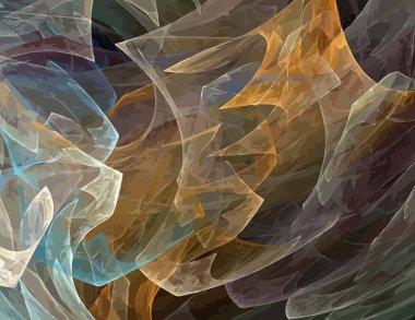 Siyah Renk Üzerine Bir Dijital Fraktal Resmi