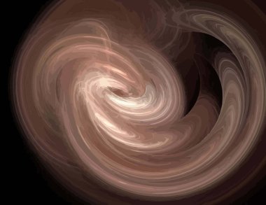 Siyah Renk Üzerine Bir Dijital Fraktal Resmi