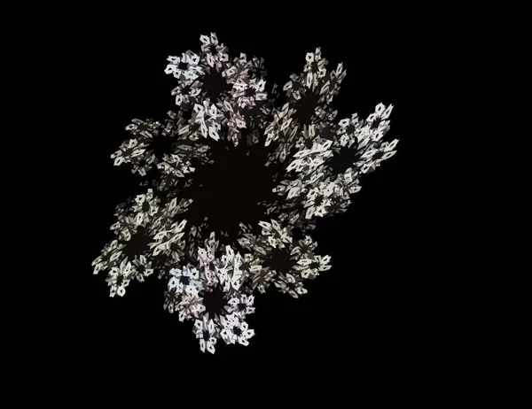 Imagen de un fractal digital en color negro —  Fotos de Stock