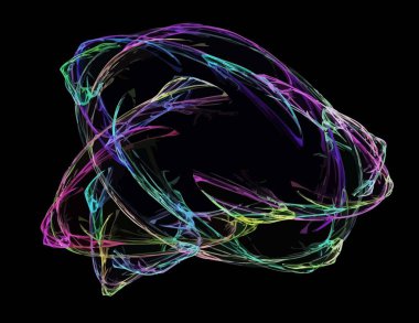 Dijital fraktal ile çok renkli bir çizimi