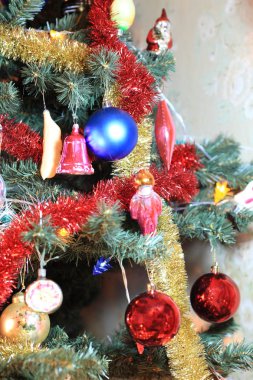 Yeşil Noel köknar oyuncaklar