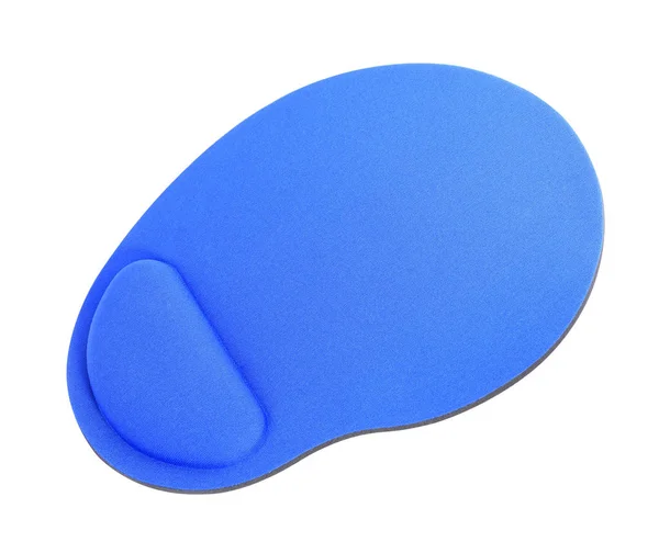 Синий коврик для мыши изолирован на белом фоне — стоковое фото