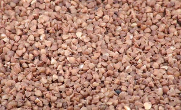 Muitos de fundo de comida de trigo mourisco — Fotografia de Stock