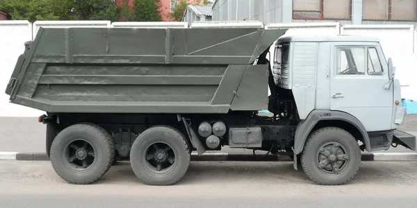 Grey truck on road — Stock Photo, Image