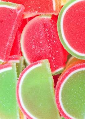 çok renkli meyve jölesi