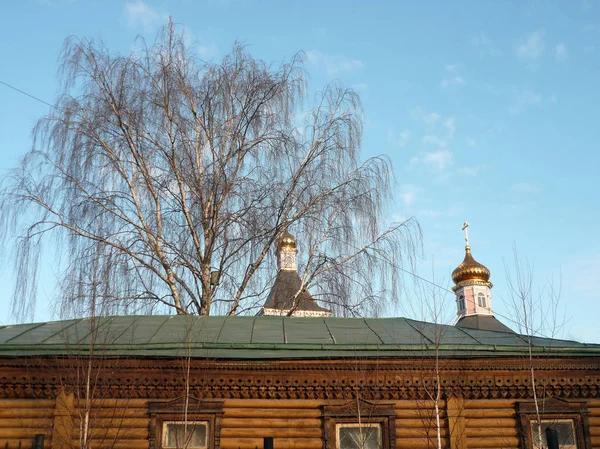 Παλιό ξύλο ναός bogorodskiy — Φωτογραφία Αρχείου