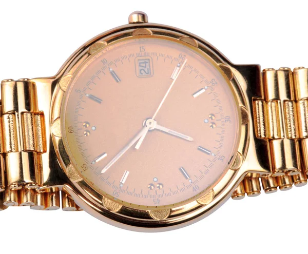 Gold plated watches isolated — Stock Photo, Image