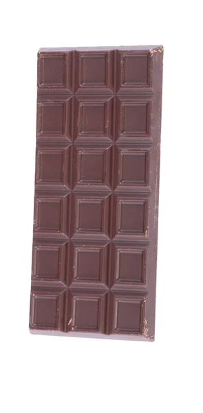 Barre de chocolat brun isolé — Photo