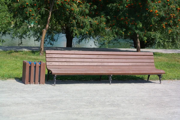 Bench at dry sunny day — Stock Photo, Image