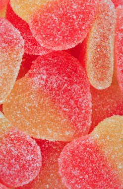 çok renkli meyve jölesi