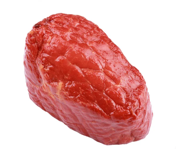 Kousek vařeného a uzeného masa izolovaný — Stock fotografie