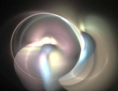 Siyah Renk Üzerine Bir Dijital Fraktal Resmi