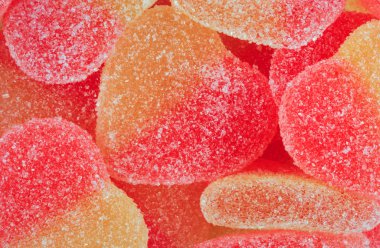 çok renkli meyve jölesi