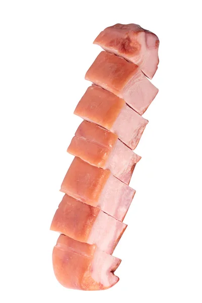Нарезанный бекон из свинины в сухой день — стоковое фото