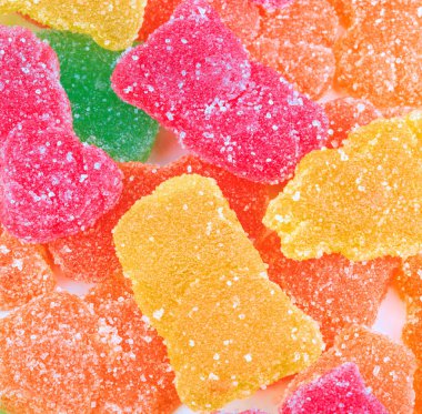 Çok renkli meyve jöle kuru gün