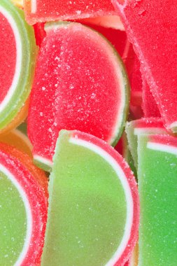 çok renkli meyve jölesi