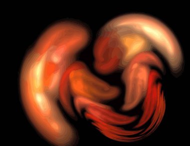 Dijital fraktal ile çok renkli bir çizimi