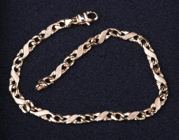 Bracciale catena in oro giallo — Foto Stock