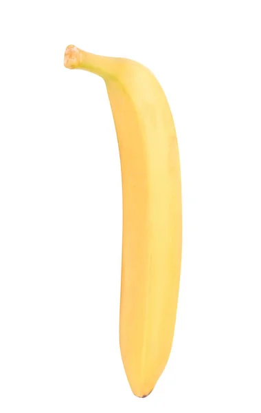 Une banane jaune crue isolée par temps sec et ensoleillé — Photo