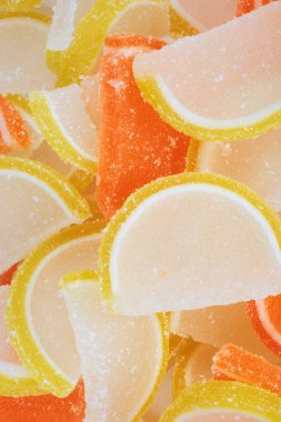 çok renkli meyve jölesi