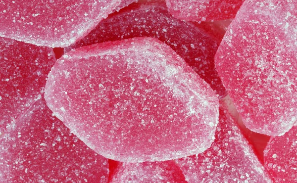 Rosa frukt gelé på dagen — Stockfoto