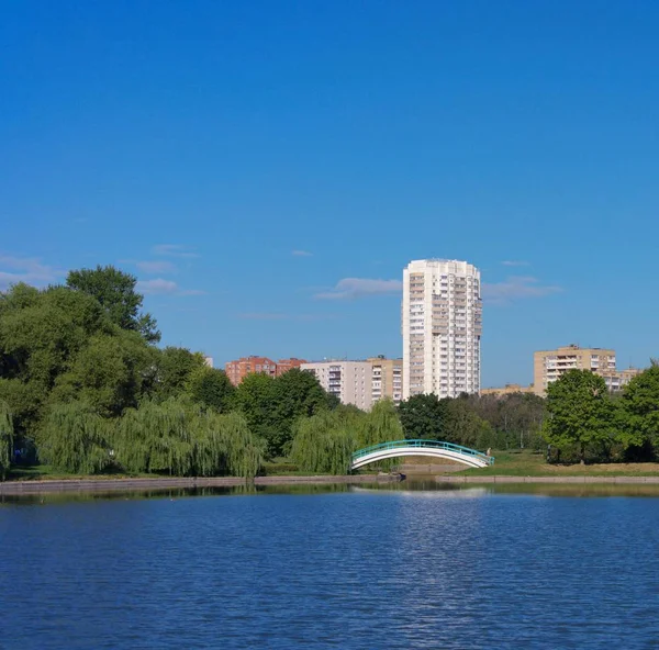 Літо в міському парку — стокове фото