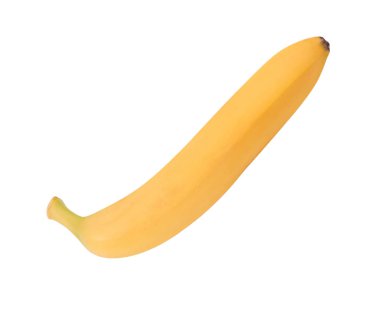 Çiğ sarı muz izole edilmiş.