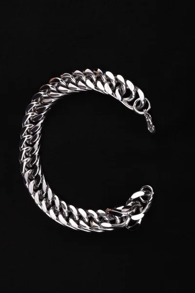 Pulsera de plata inoxidable de los hombres — Foto de Stock