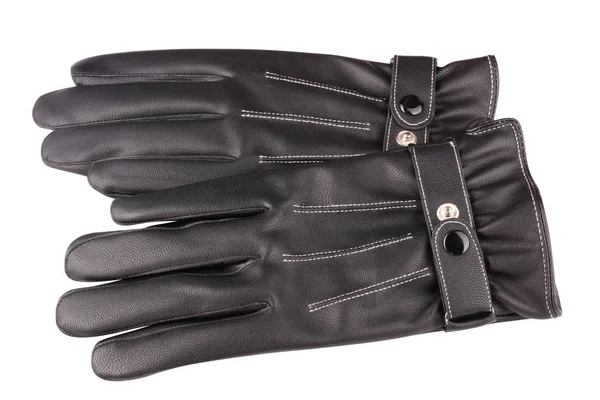 Due guanti in pelle isolati — Foto Stock