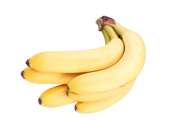 Muitos amarelo banana isolado — Fotografia de Stock