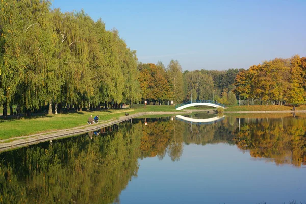 Park in gold fall — Stock Photo, Image