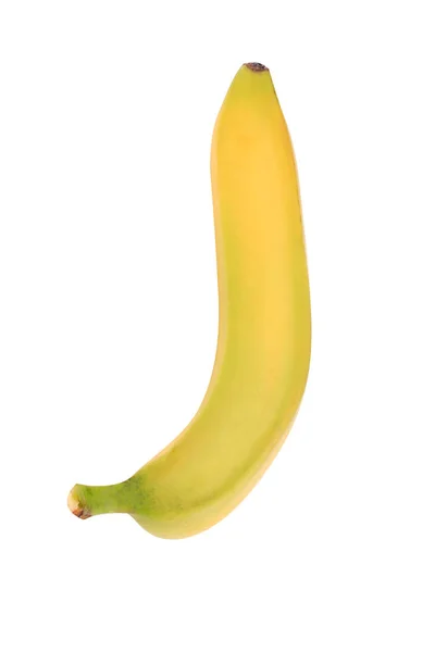 Жовтий банан ізольований в сухий день — стокове фото