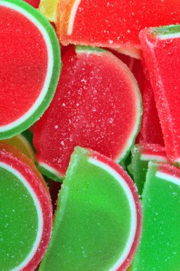 çok renkli meyve jölesi