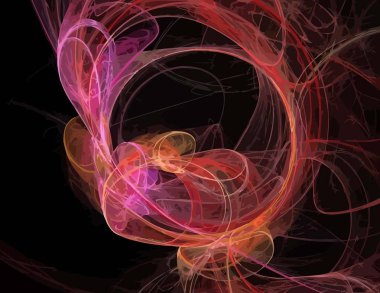 Dijital fraktal ile çok renkli bir çizimi