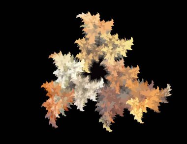 Dijital fraktal ile çok renkli bir çizimi