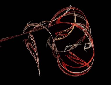 Dijital fraktal ile çok renkli bir çizimi