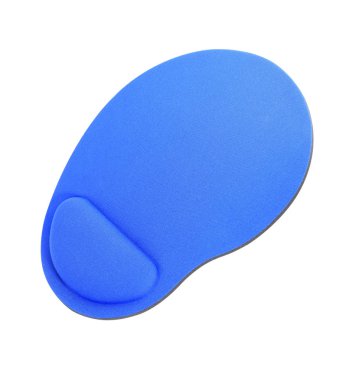 Beyaz arka plan üzerinde izole mavi Mouse Pad
