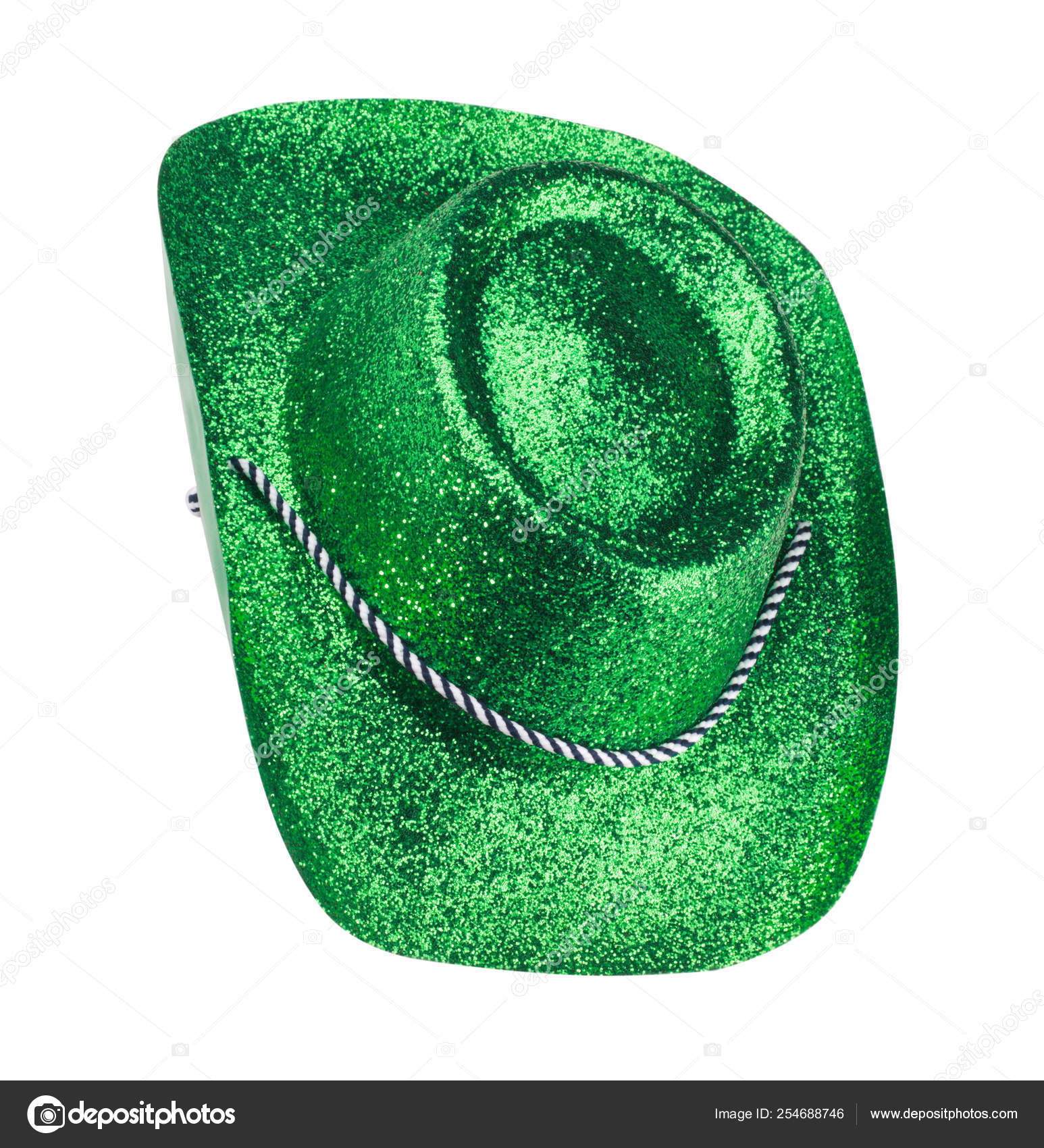 Chapeu De Carnaval Verde Isolado Stock Photo C Ru3apr 254688746