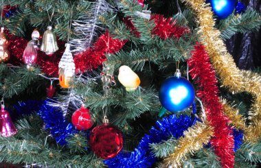 Yeşil Noel köknar oyuncaklar