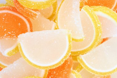 çok renkli meyve jölesi