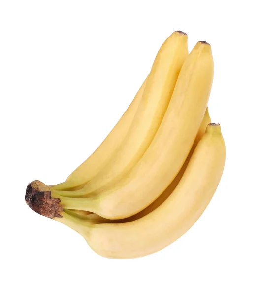 Wiele izolowanych żółtych bananów — Zdjęcie stockowe