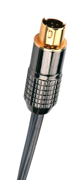 Male Plug Connector Isolated — Stock Photo, Image