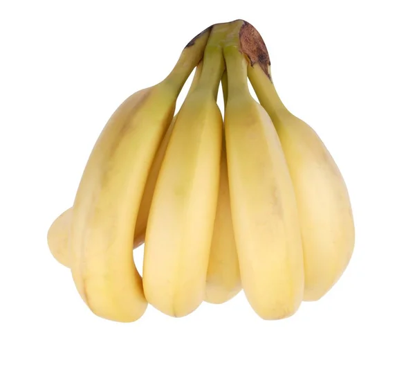 许多黄香蕉被隔离 — 图库照片