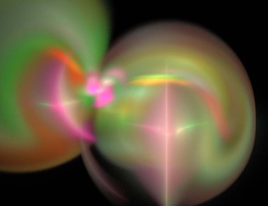 Siyah Renk Üzerine Bir Dijital Fraktal Resmi