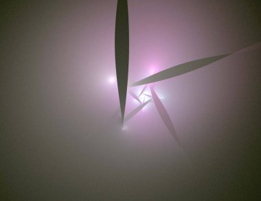 Siyah Renk Üzerine Bir Dijital Fraktal Resmi