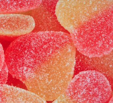 çok renkli meyve jölesi