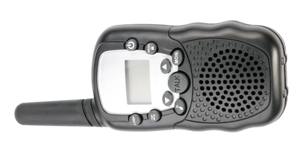 Talkie-walkie en plastique noir isolé — Photo