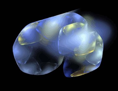 Dijital fraktal ile çok renkli bir çizimi