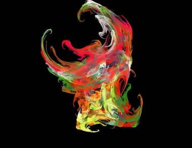 Dijital fraktal ile çok renkli bir çizimi